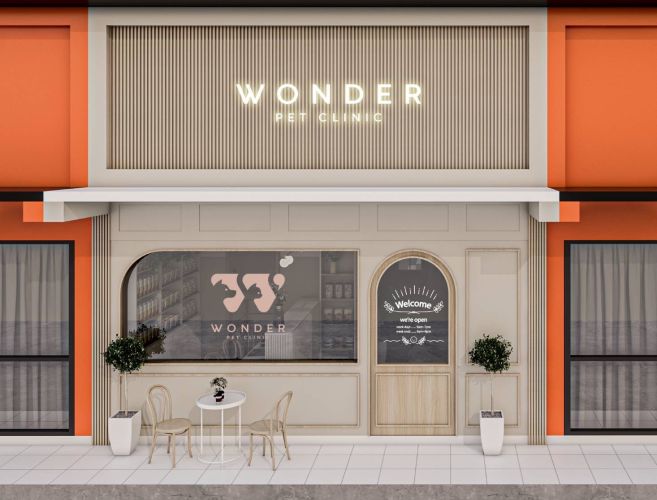 ออกแบบ wonder pet clinic